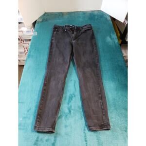 Gap Jeans Size 10 Womens Black Stretch Denim Pants High Rise Jegging Cropped
